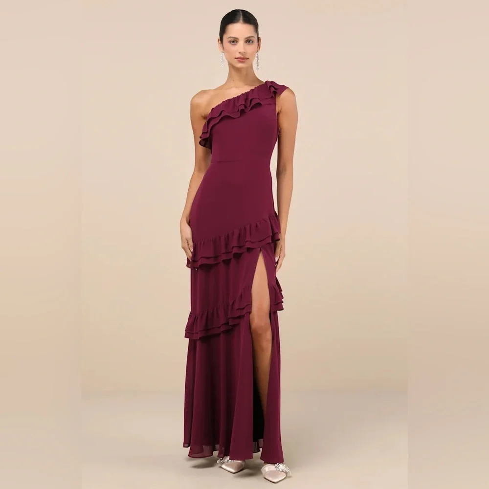 red sequin mermaid dress Red Sequin Mermaid Prom Dress with High Thigh Slit